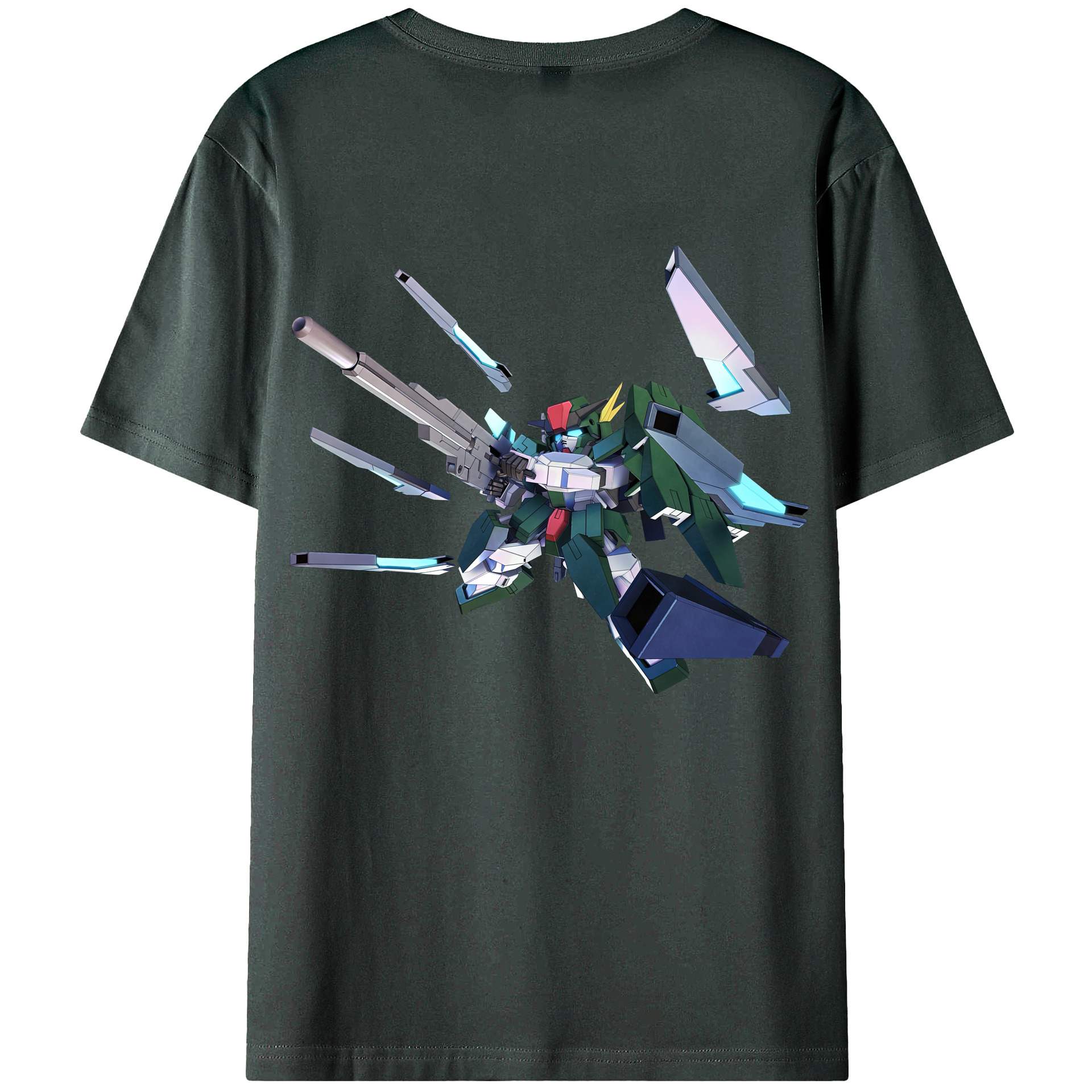 （画像用） 機動戦士ガンダム Mobile Suit Gundam 綿100％ メンズ半袖Tシャツ（バックプリント） 通気性